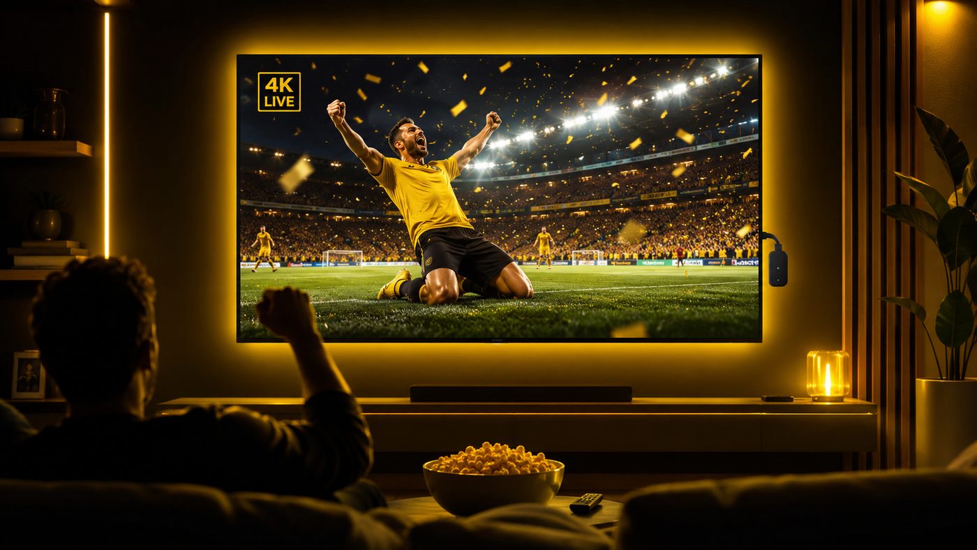 Watching live sports in 4K on a TV through a Firestick with IPTV